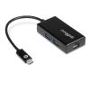 USB Type-C to USB Hub with Gigabit Ethernet – Black (USBCLANHub)