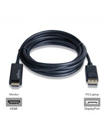 Male DisplayPort to Male HDMI cable adapter 10ft gofanco