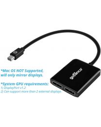 Mini DisplayPort MST Hub to 2x DisplayPort (mDPMST2DP)
