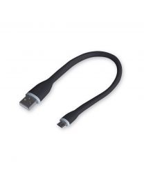 Flexible Micro USB to USB Charging Cable (25 cm.) black