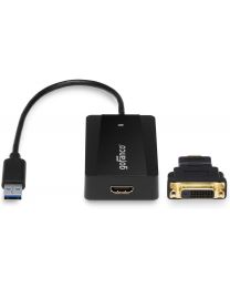 Male USB 3.0 to Female DVI or HDMI adapter hybrid gofanco