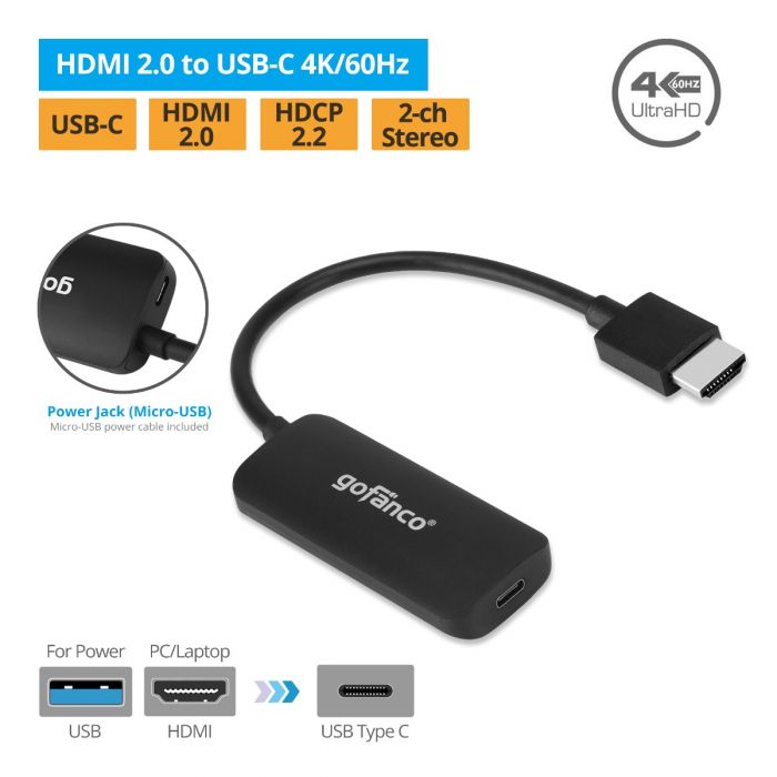 nonda Cable USB C a HDMI, 6.5 pies 4K a 60Hz tipo C a HDMI 2.0