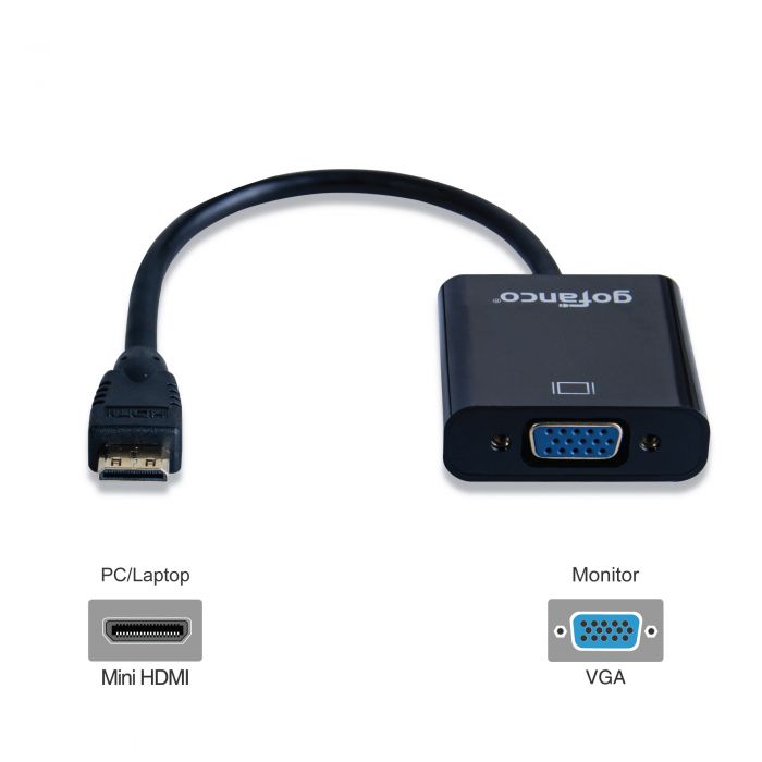 optioneel komedie Toeschouwer Mini HDMI to VGA Adapter 1080p | gofanco