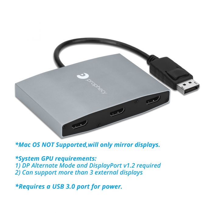 1x2 Mini DisplayPort to HDMI MST Multi-Monitor Adapter