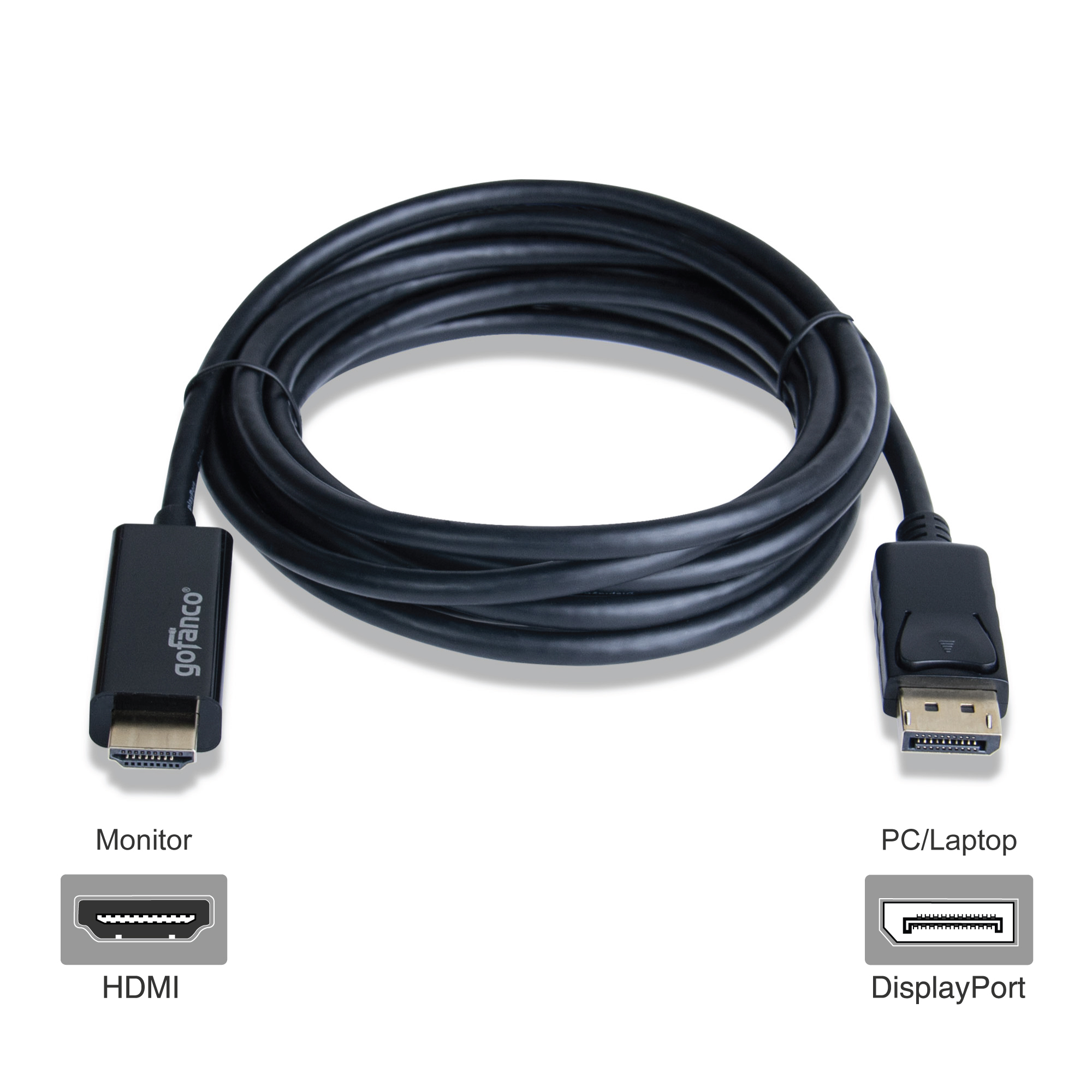 Adaptateur DisplayPort vers HDMI passif 10 cm - Cablematic